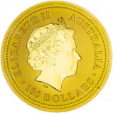 1999 Year of the Rabbit Perth Mint Lunar 1 oz Gold Bullion Coin Obverse
