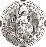 2018 2 oz Silver Queen's Beasts Unicorn of Scotland Bullion Coin
