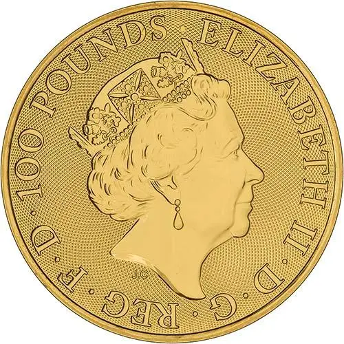 2018 1 oz Gold Coin Queen's Beasts  Bullion Unicorn of Scotland 24508