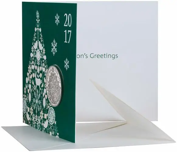 2017 UK Coin £5 / Crown BU Christmas Tree 115