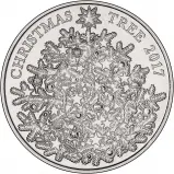 2017 UK Coin £5 / Crown BU Christmas Tree