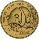 1987 1 oz Gold Panda 100 Yuan Bullion Coin