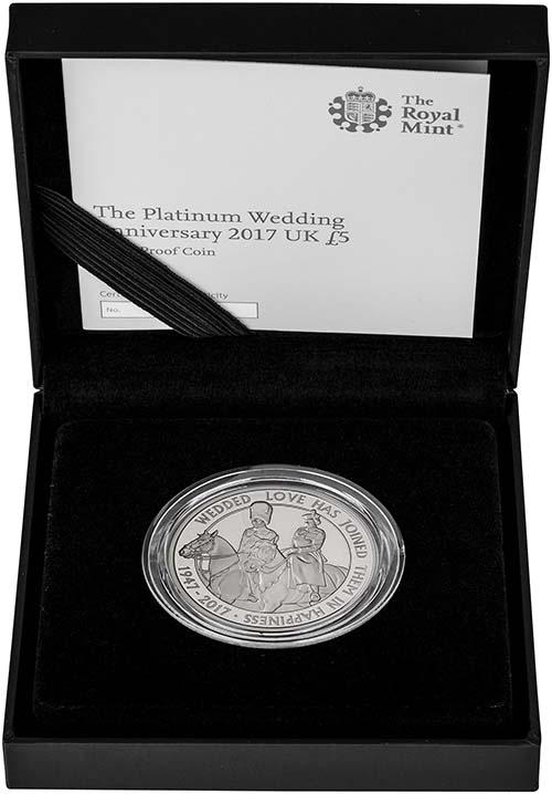 2017 Platinum Wedding £5 Silver Proof Coin l Chards