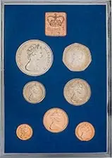 1972 Base Metal Annual Proof - Standard 7 Coins Set obverse