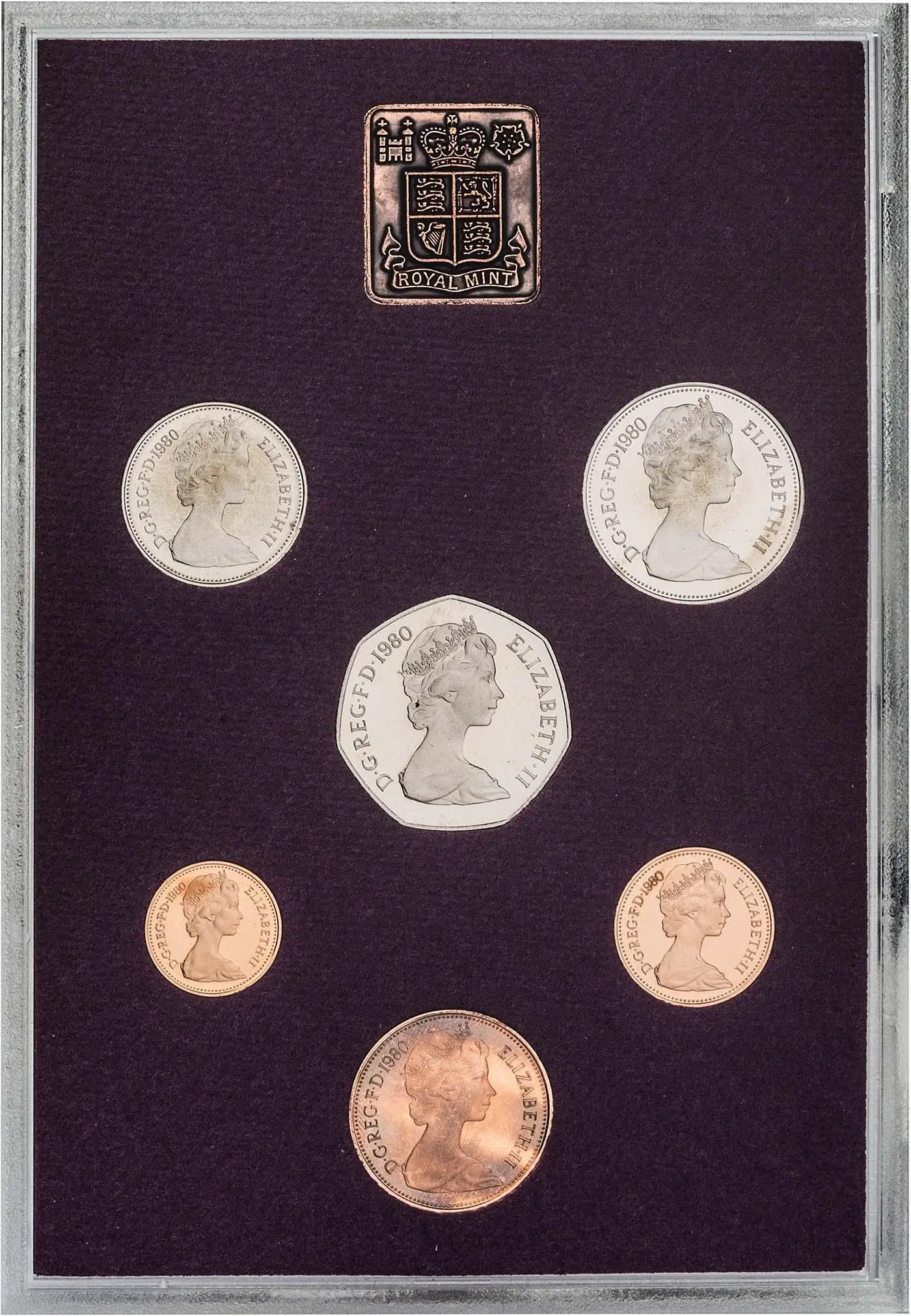 1980 Royal Mint Proof Coin Set - Coinage Of Great Britain & Northern Ireland