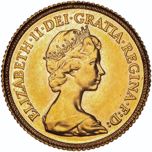 Gold Half Sovereign Elizabeth II Second Portrait