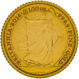 2016 Gold 0.1 oz Britannia Bullion Coin