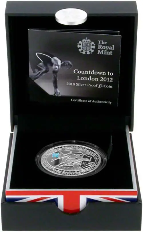2010 UK Coin £5 / Crown Silver Proof Countdown to the Olympics 20943