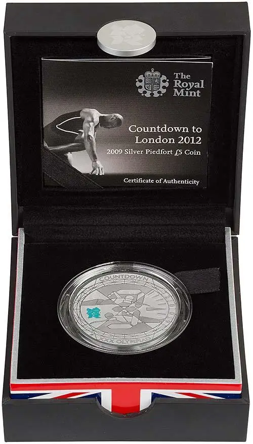 2009 UK Coin £5 / Crown Silver Proof Piedfort Countdown to the Olympics 24837
