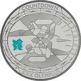 2009 UK Coin £5 / Crown Silver Proof Piedfort Countdown to the Olympics