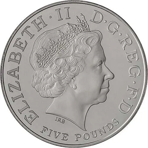 2008 UK Coin £5 / Crown Silver Proof Piedfort 450th Ann of Queen Elizabeth 21517