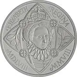 2008 UK Coin £5 / Crown Silver Proof Piedfort 450th Ann of Queen Elizabeth