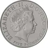 2008 UK Coin £5 / Crown Silver Proof Piedfort 450th Ann of Queen Elizabeth 21517