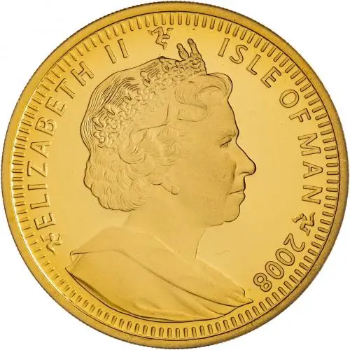2008 Gold Uncirculated 1 Ounce Angel  Coin Single Isle of Man obverse