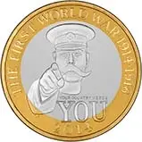 2014 UK Coin £2 Silver Proof Outbreak of WWI
