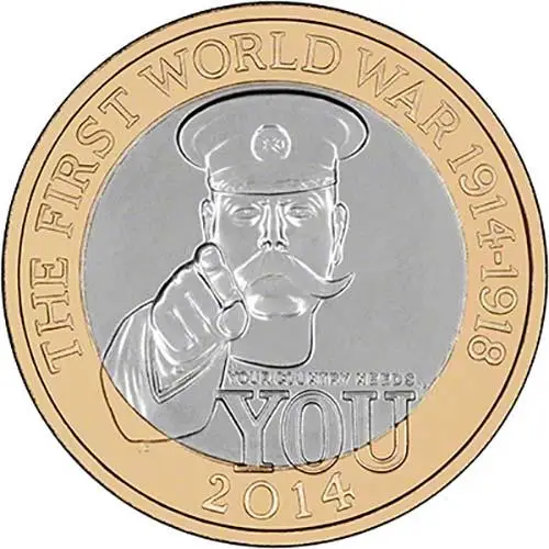 2014 UK Coin £2 BU Outbreak of WWI 22456