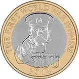 2014 UK Coin £2 BU Outbreak of WWI 22456