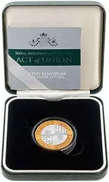 2007 UK Coin £2 Silver Proof Act of Union