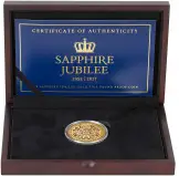 2017 Gold Proof Sapphire Jubilee  Coin Single Guernsey in box