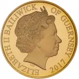 2017 Gold Proof Sapphire Jubilee  Coin Single Guernsey obverse