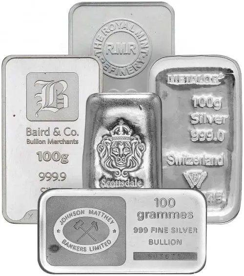 100g Silver Bar Our Choice - Pre-Owned chards image