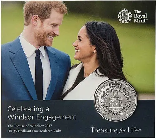 2017 UK Coin £5 / Crown BU Harry and Meghan - Royal Engagement 24718