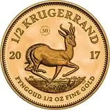 2017 Gold Proof 0.5 oz Krugerrand Coin In Capsule - 50th Anniversary 