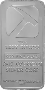 Pan American Silver Corp 10 oz Silver Bar Our Choice Pre-Owned