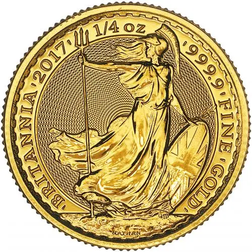 2017 Gold 0.25 oz Britannia Bullion Coin reverse