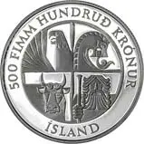 1974 Whole Coin Set Iceland Silver Proof 1100th Anniversary of 1st Settlement - 2 Coins 20578