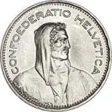 1965 Silver Switzerland 5 Francs Bullion 24216