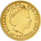 2014 Gold Bullion Ungraded 0.25 Ounce Britannia Coin Single United Kingdom The Royal Mint obverse