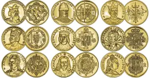 Medallions Gold Medallion Set Kings and Queens of England