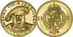 Single Medallion Gold Medallion Set Kings and Queens of England
