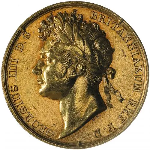 1821 King George IV Coronation Gold Medallion (Ex-Mounted) obverse