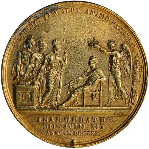 1821 King George IV Coronation Gold Medallion (Ex-Mounted) reverse