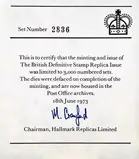 1973 £1 Machin & Penny Black Gold Definitive Stamp Replicas 21759