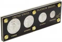 1997 Platinum Eagle Coin Single United States of America 4 Coins in case side view