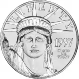 1997 Platinum Eagle Coin Single United States of America 4 Coins obverse design