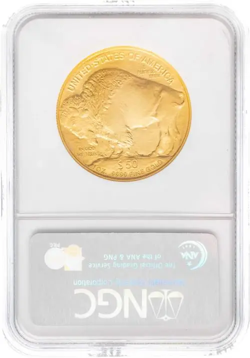 2006 Gold 1 Ounce Buffalo Coin NGC Collectable United States of America MS-70 First Strike reverse