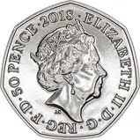 2018 UK Coin 50p BU Beatrix Potter - Peter Rabbit 23449