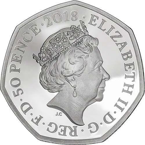 2018 UK Coin Fifty Pence Silver Proof Beatrix Potter - Peter Rabbit 23688