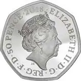 2018 UK Coin Fifty Pence Silver Proof Beatrix Potter - Peter Rabbit 23688