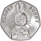 2018 UK Coin 50p BU Beatrix Potter - Flopsy Bunny