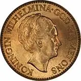 1932 Gold Netherlands 10 Guilders aUNC 24918
