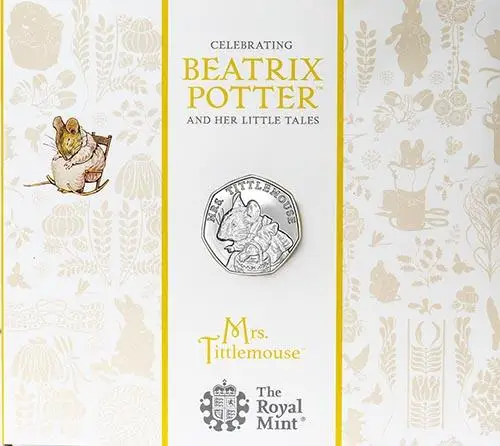 2018 UK Coin 50p BU Beatrix Potter - Mrs Tittlemouse 24667