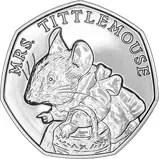2018 UK Coin 50p BU Beatrix Potter - Mrs Tittlemouse