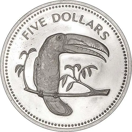 1974 Whole Coin Set Belize Proof Wild Birds - 8 Coins 24083