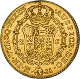 1801 Gold Spain 2 Escudo Madrid Carlos IV