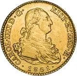 1801 Gold Spain 2 Escudo Madrid Carlos IV 25062